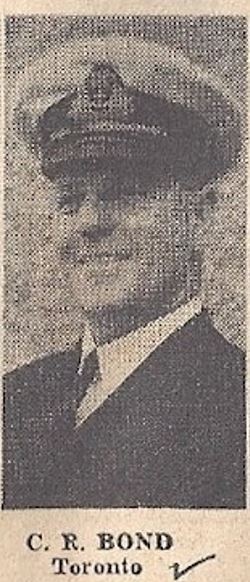 Naval Lieutenant Charles Ralph Bond pictured in the Toronto Daily Star upon graduating Royal Roads Naval Officer Training Centre, 1942. (For Posterity’s Sake)v